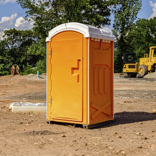 how often are the porta potties cleaned and serviced during a rental period in Sperry